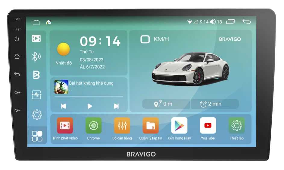 Lắp màn hình Android Bravigo