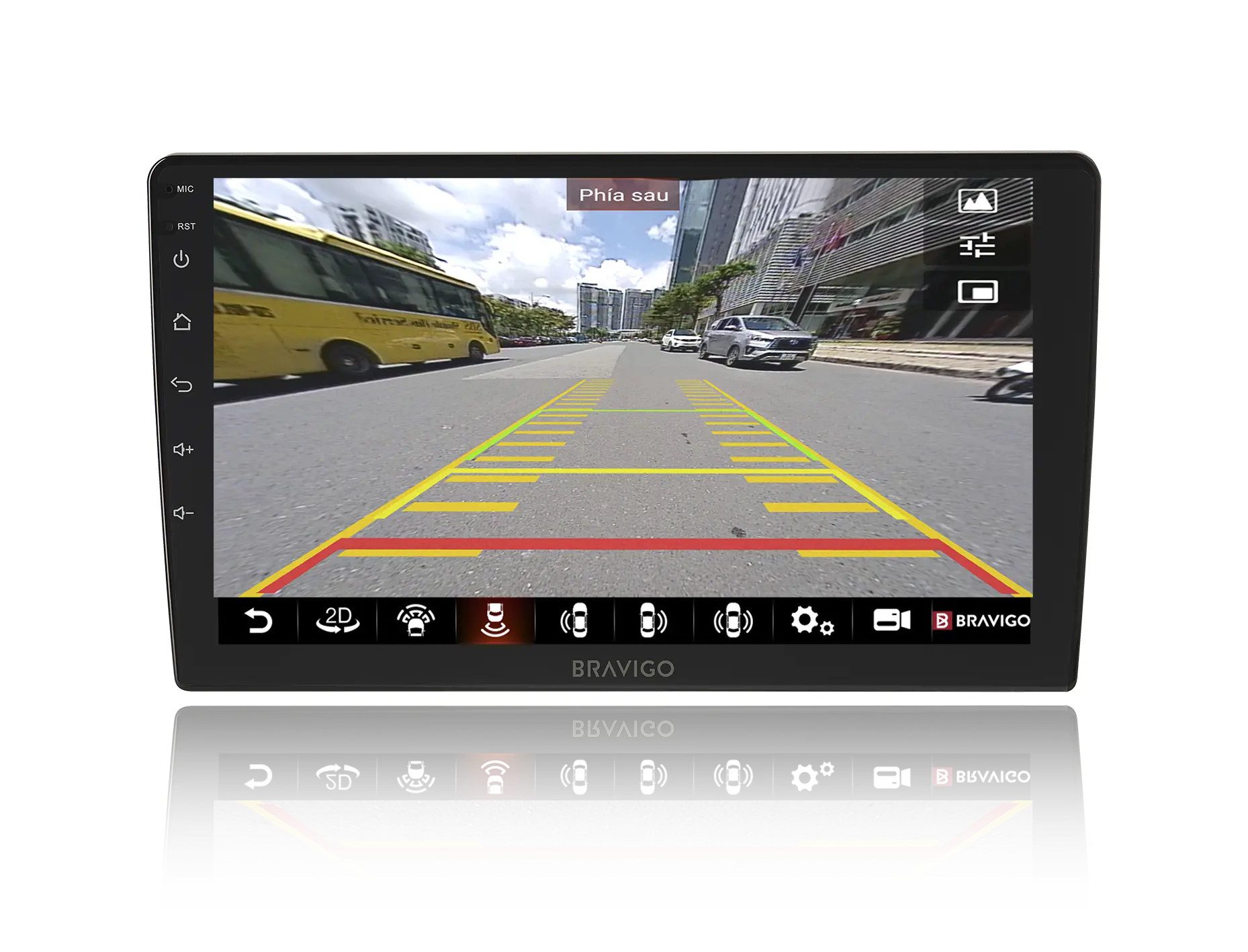 Bravigo 360 Ultimate New
Camera lùi bravigo trên màn hình android bravigo