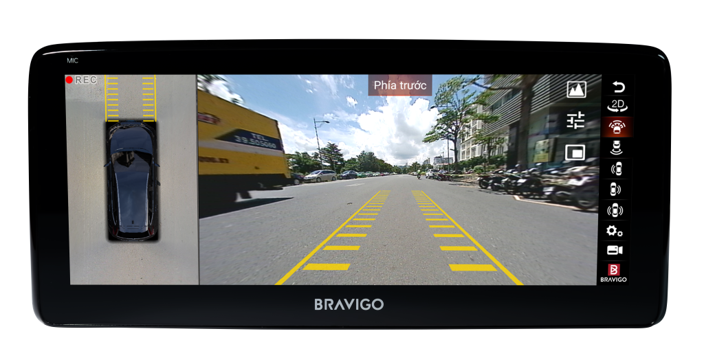 Camera 360 màn hình android ô tô