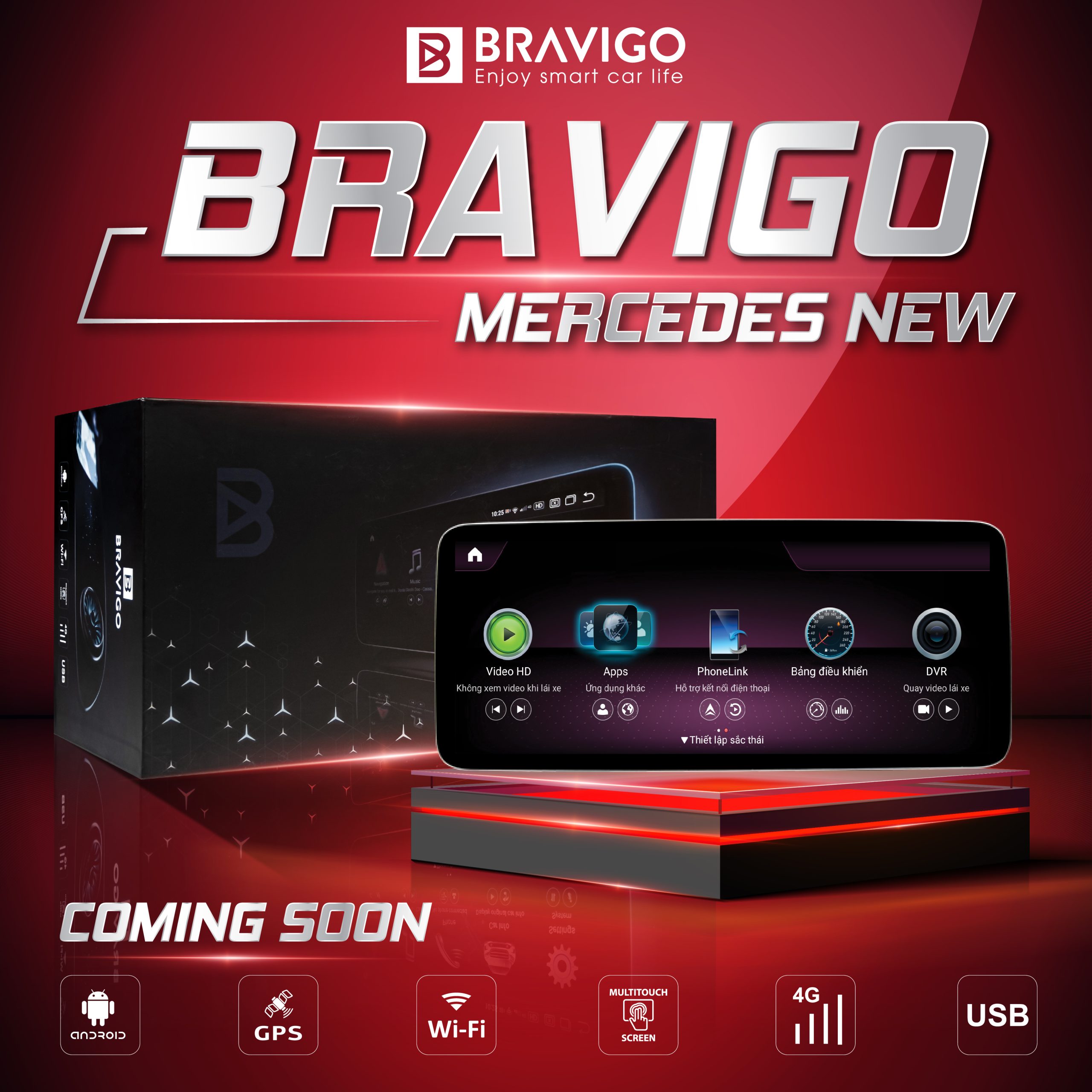 Ra mắt sản phẩm Màn hình Bravigo Mercedes New