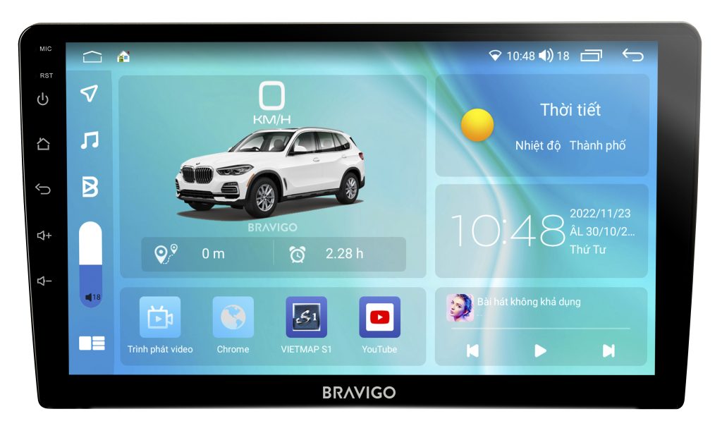 dung lượng màn hình android cho ô tô