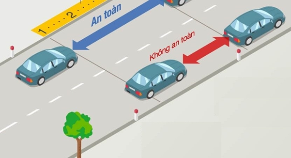 Giữ khoảng cách an toàn khi lái xe 