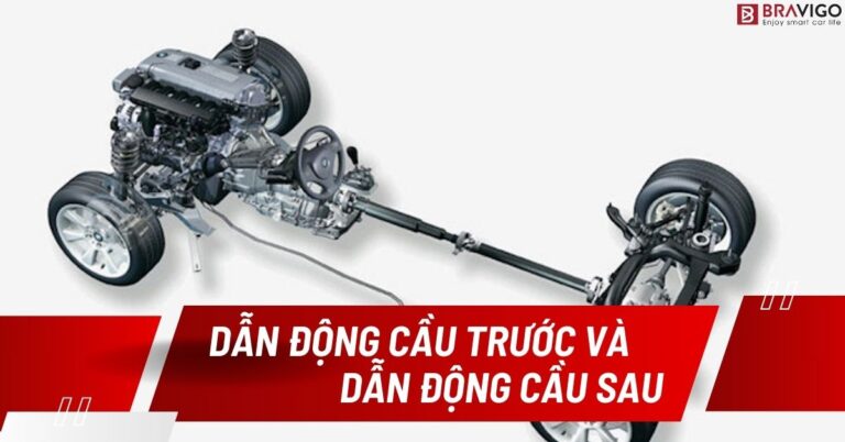 xe dẫn động cầu trước và cầu sau