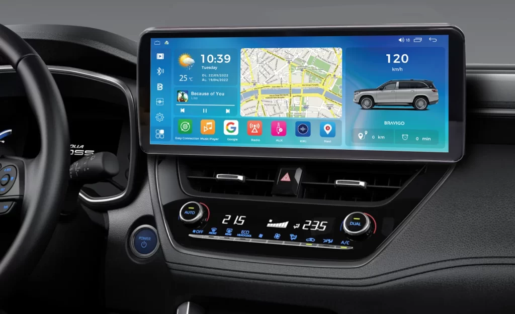 màn hình android cho ô tô bravigo