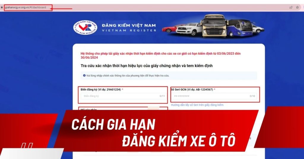 gia hạn đăng kiểm xe ô tô