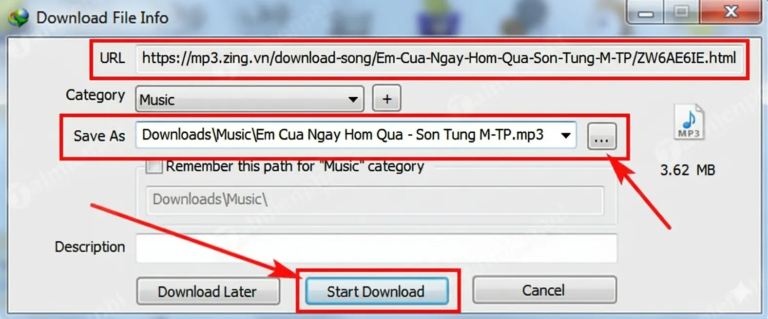 hướng dẫn tải nhạc từ website bằng idm