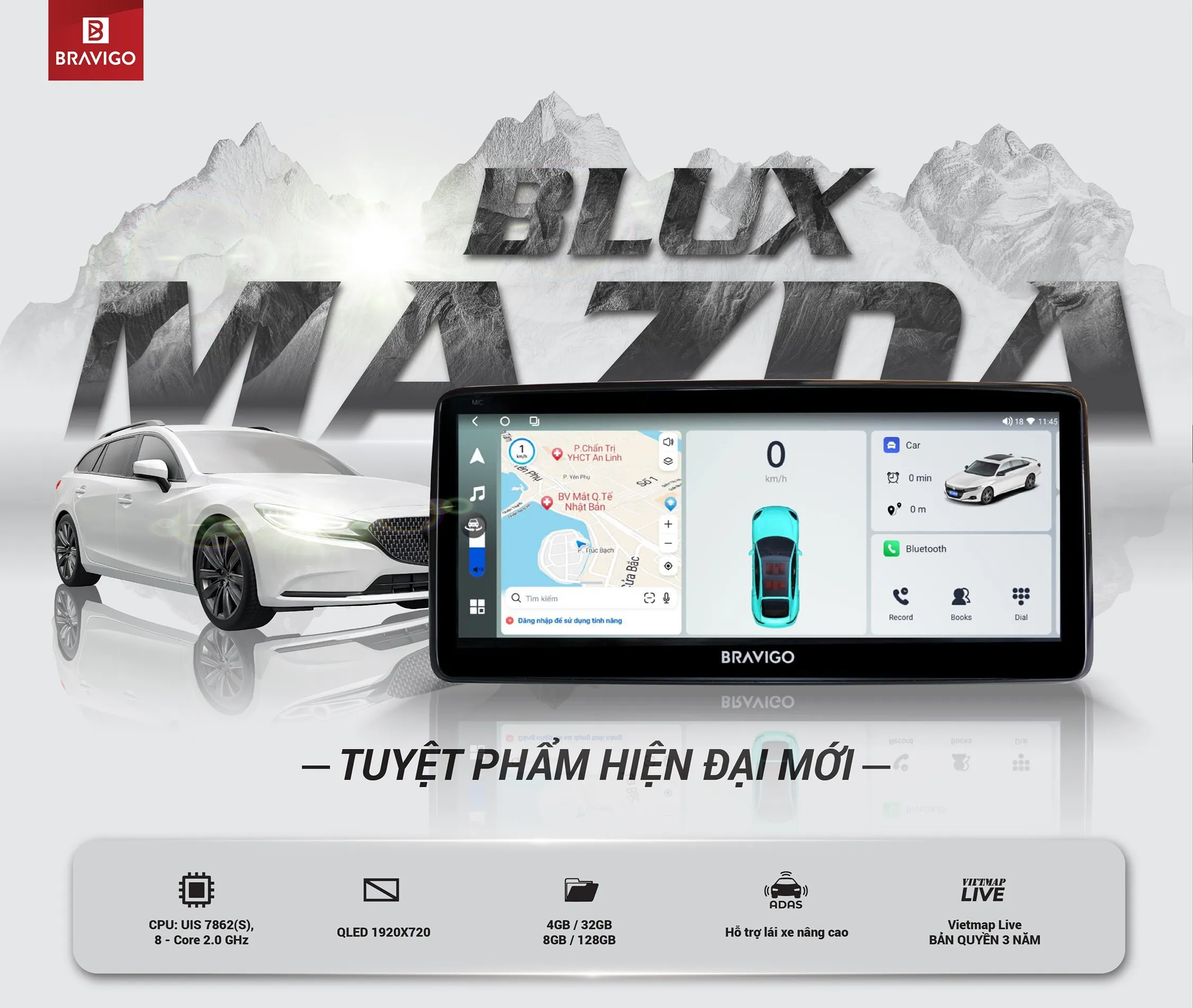Màn hình Android cho xe Mazda tương thích 100% 3 Màn hình Android ô tô Blux Mazda