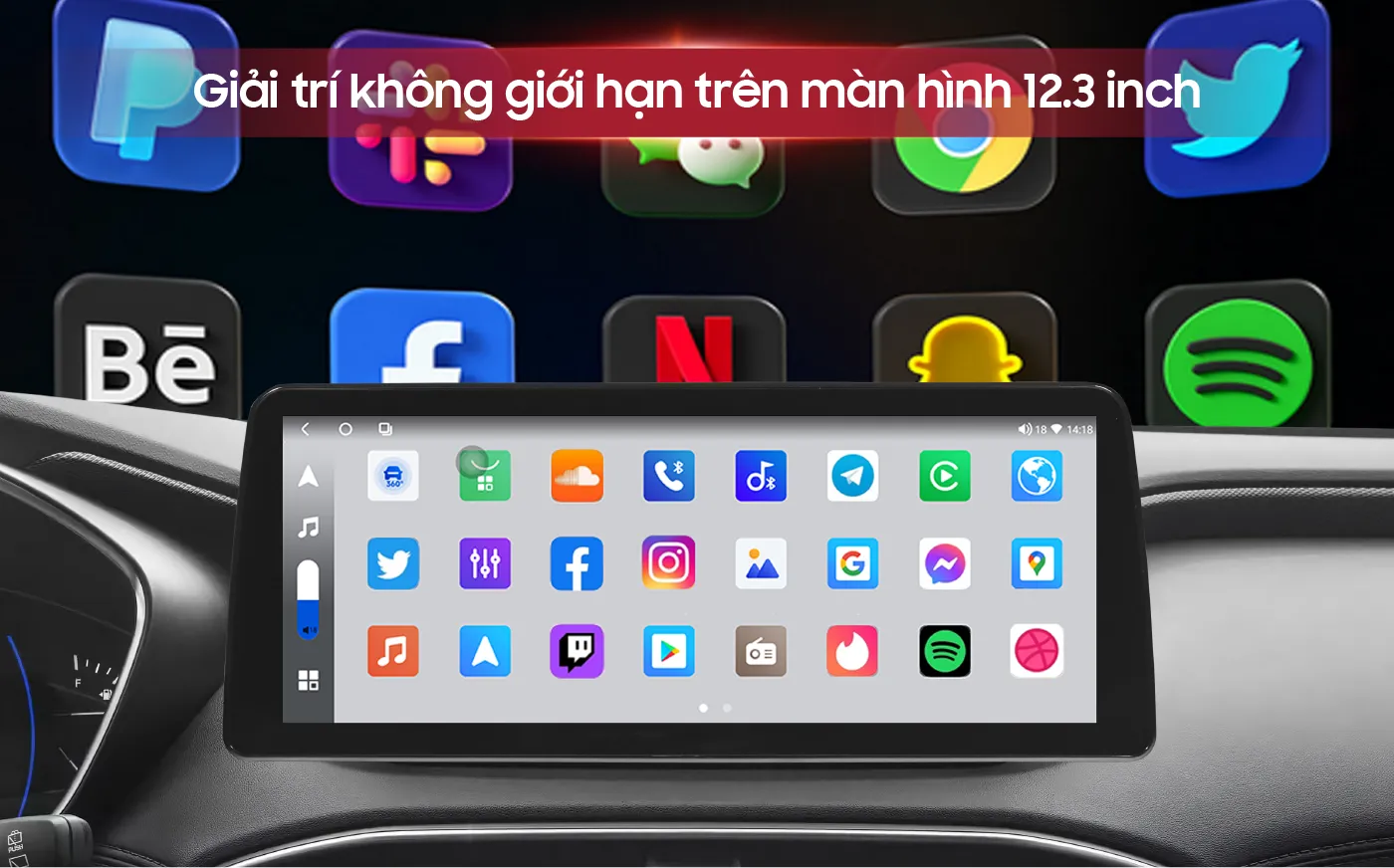Giải trí không giới hạn trên màn hình Android ô tô Bravigo Pro Tech Cerato