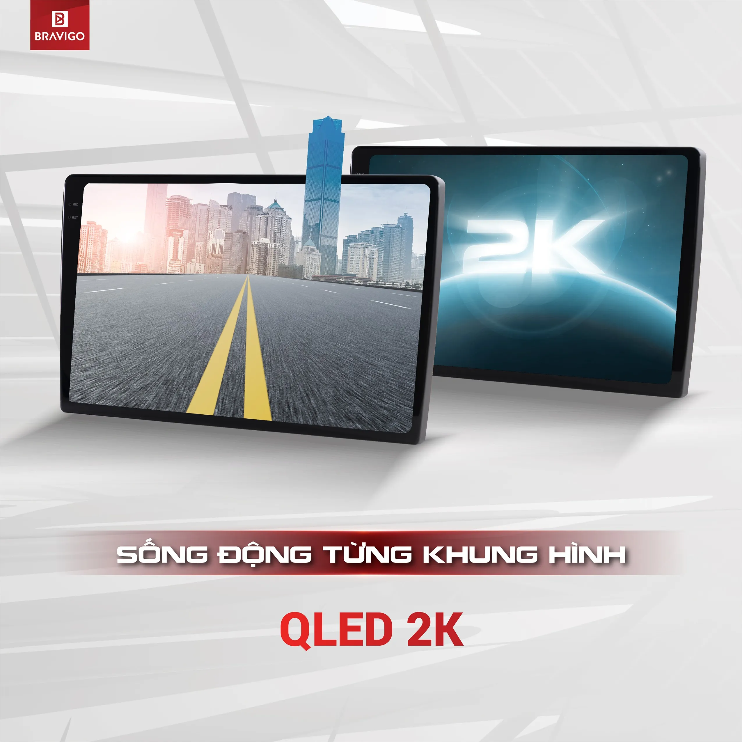 Màn hình Android QLED 2K sắc nét