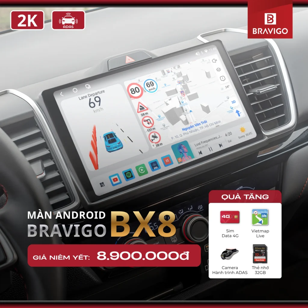Bảng giá màn Android Bravigo BX8