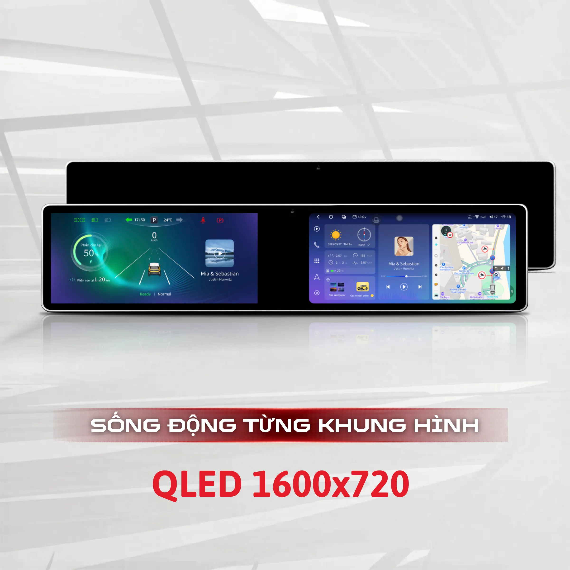 Bravigo Duo Max Limo Green & MPV7 20 Màn hình Android ô tô Duo Max Limo QLED sắc nét