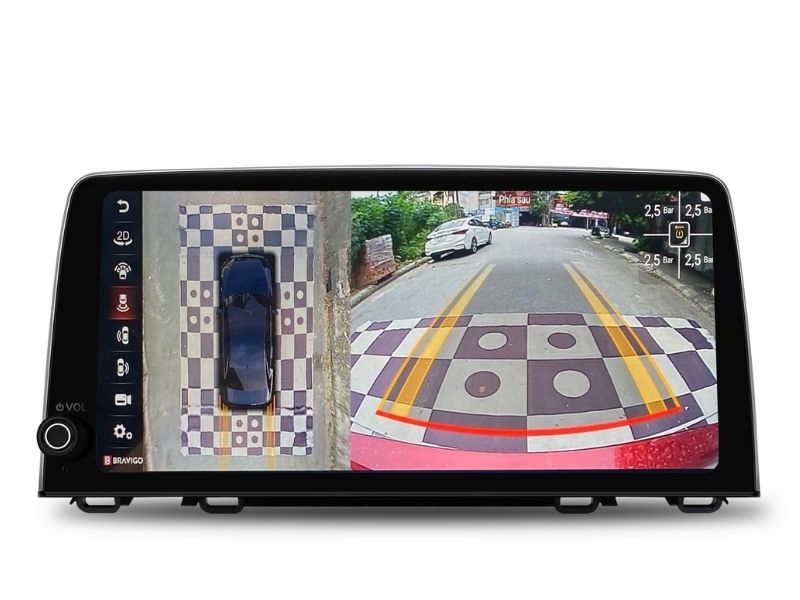 Tích hợp camera lùi, camera 360 hỗ trợ lái xe 