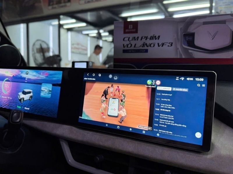 Giá lắp đặt màn hình Android cho VF3 Giá lắp đặt màn hình Android cho VF3