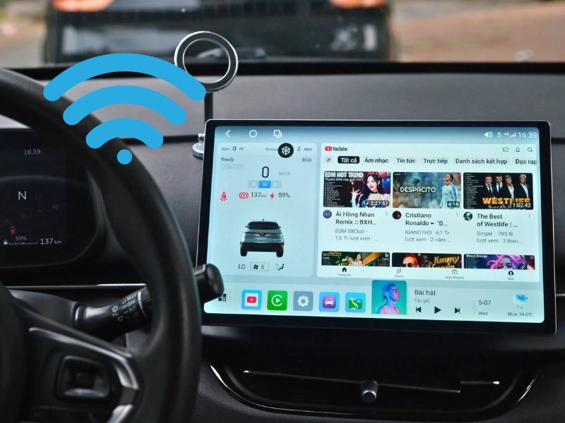 Màn hình Android ô tô có kết nối Wifi được không?