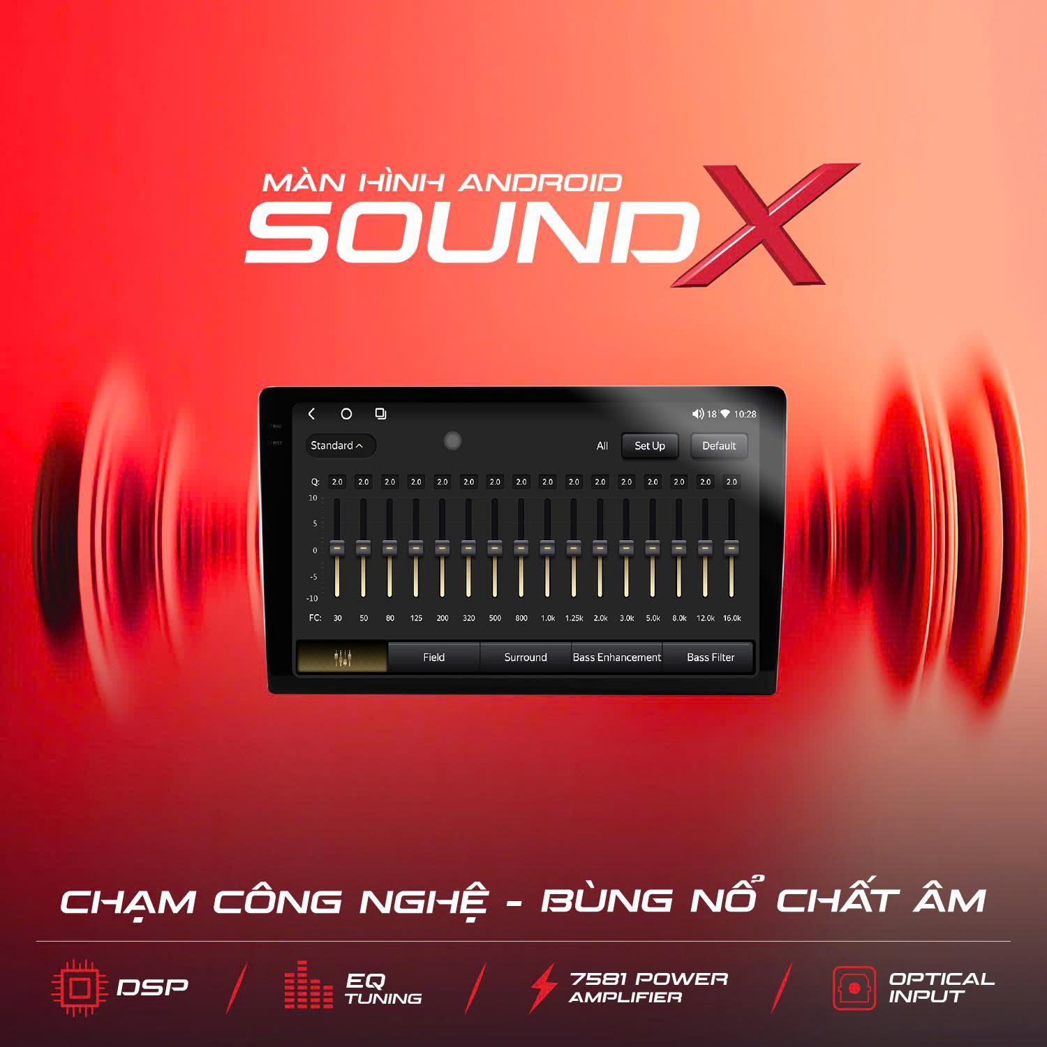 Màn hinh Android SoundX - Chạm công nghệ - Bùng nổ chất âm