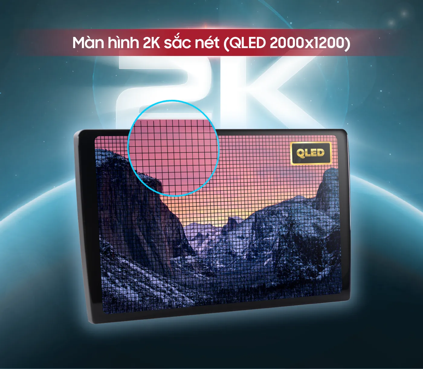 Màn hinh Android ô tô Bravigo Blux 2K đạt chuẩn 2k sắc nét (QLED 2000X1200)