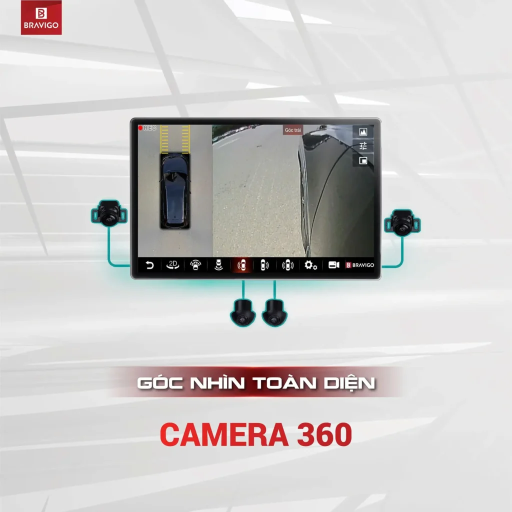 camera 360 trên màn hình android ô tô