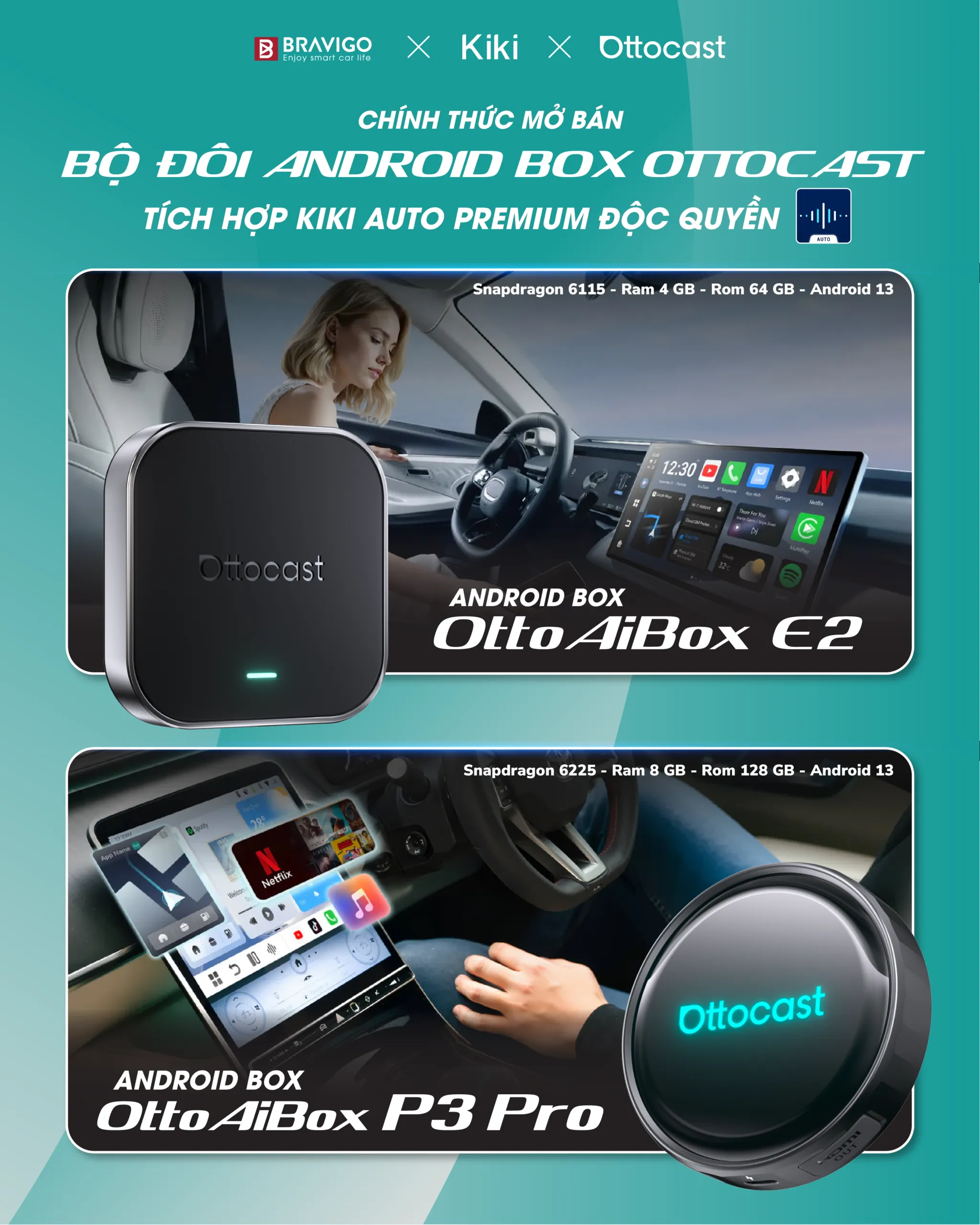 Chính thức mở bán Ottocast E2 & P3 Pro Chính thức mở bán Ottocast E2 & P3 Pro