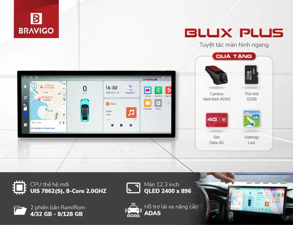 màn hình android ô tô bx plus