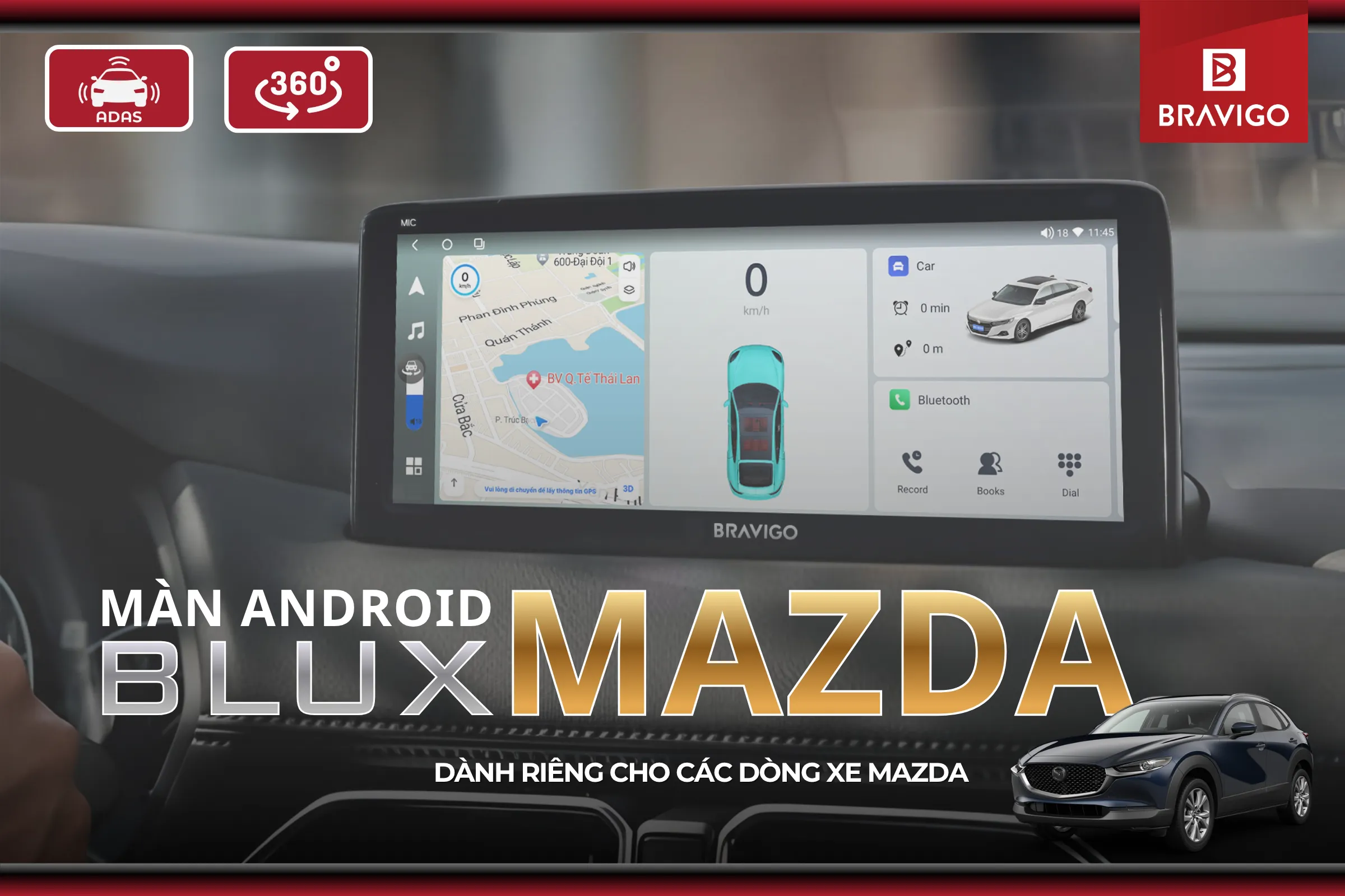 Bravigo Blux Mazda 7 Màn Android Bravigo Blux Mazda dành riêng cho các dòng xe Mazda
