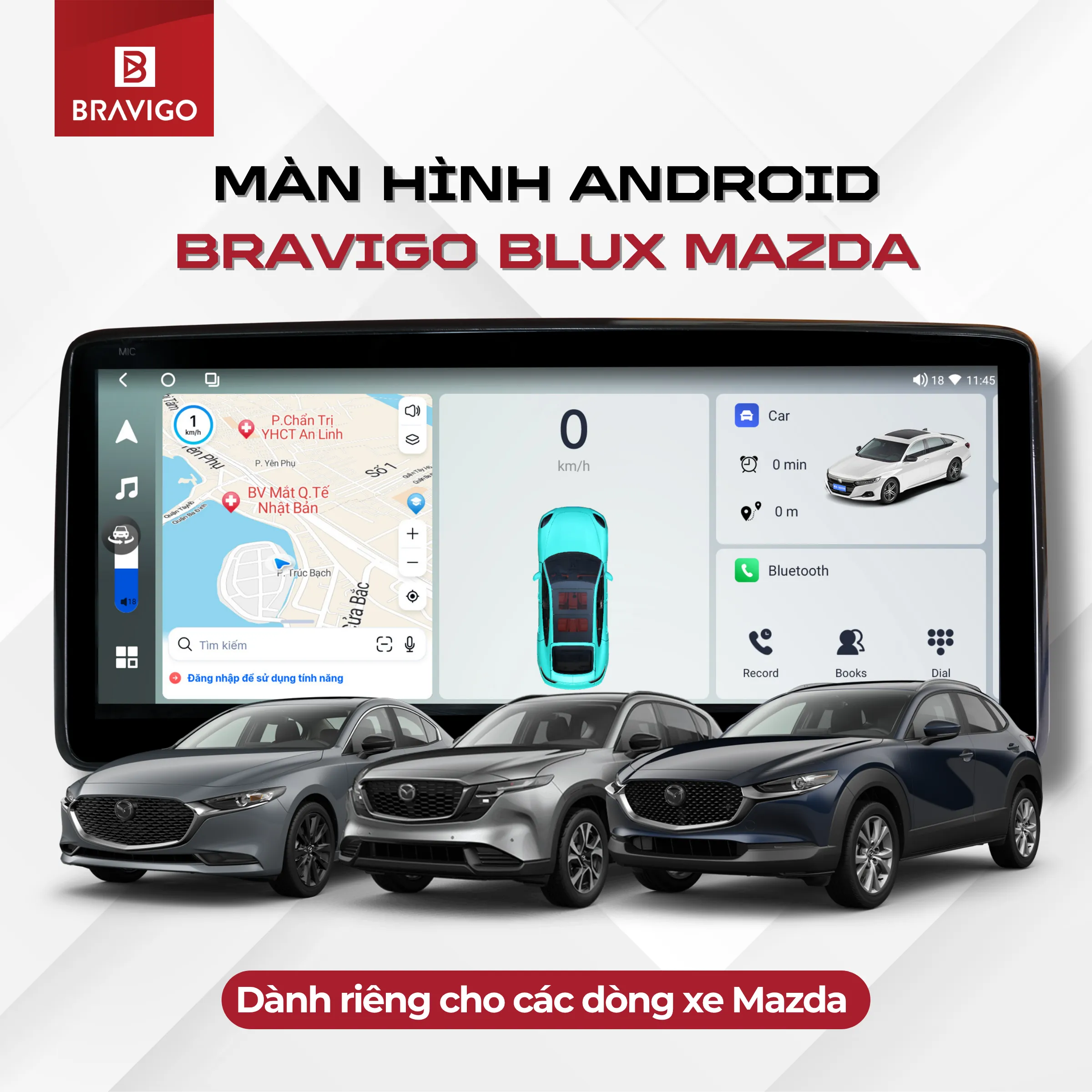 Bravigo Blux Mazda 3 Màn hình Android Bravigo Blux Mazda 3 New dành riêng cho các dòng xe Mazda