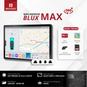 Bravigo Blux Max 8 Tổng quan màn hình Android Bravigo Blux Max 360