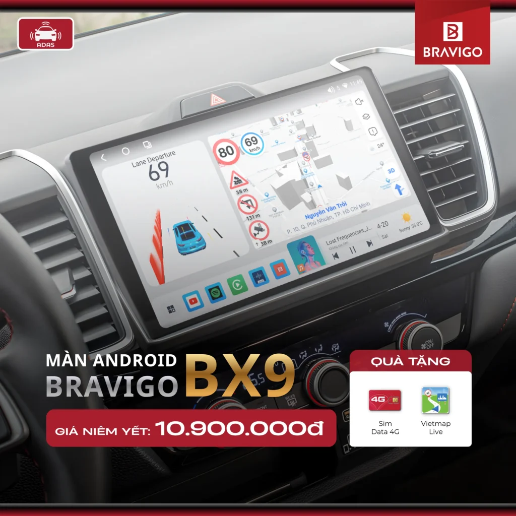 Bảng giá màn Android Bravigo BX9