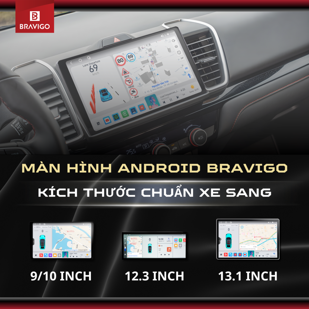 Chọn kích thước màn hình Android phù hợp xe