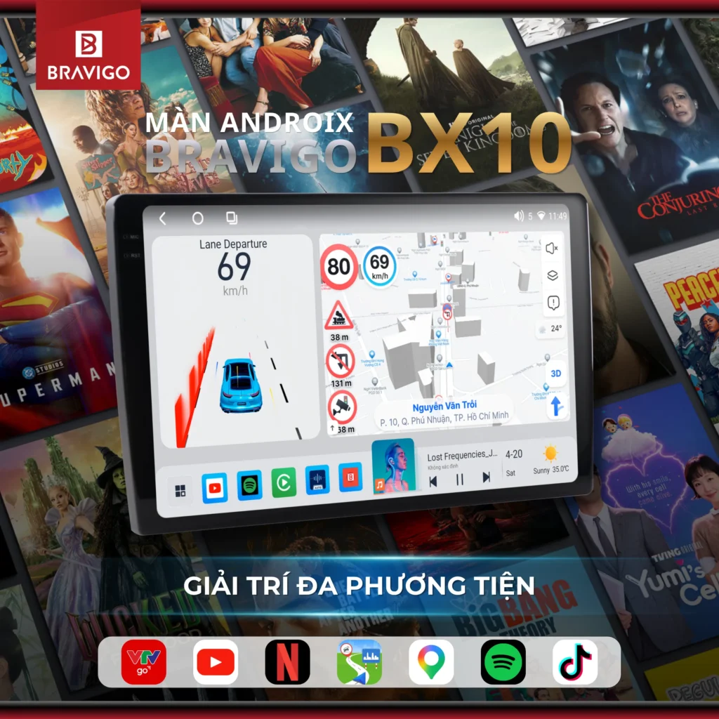 Bravigo BX10 20 Màn Android Bravigo BX10 giải trí đa phương tiện