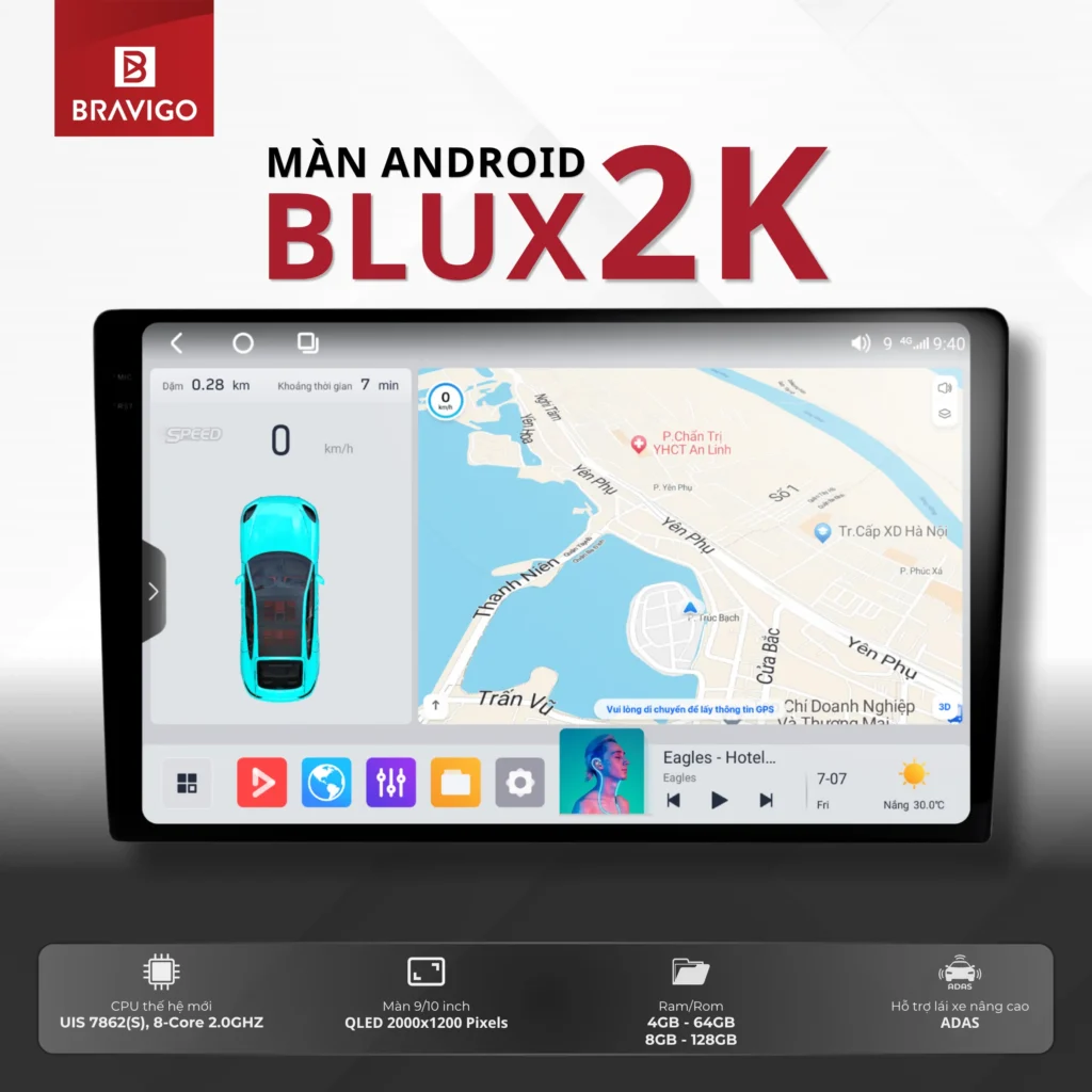 Tổng quan màn Android Bravigo Blux 2K