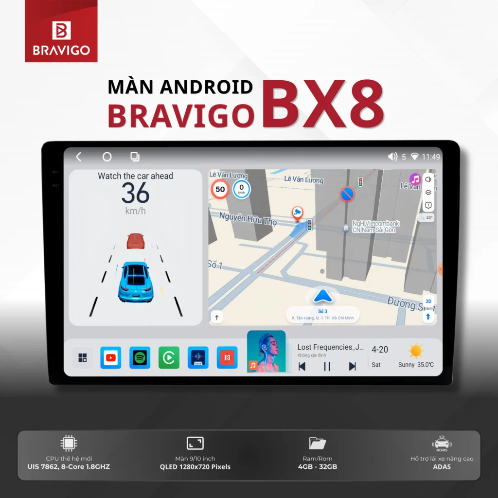 Tổng quan màn Android Bravigo BX8