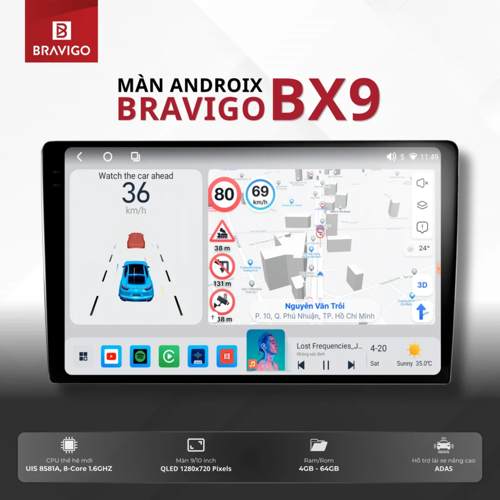Tổng quan màn Android Bravigo BX9