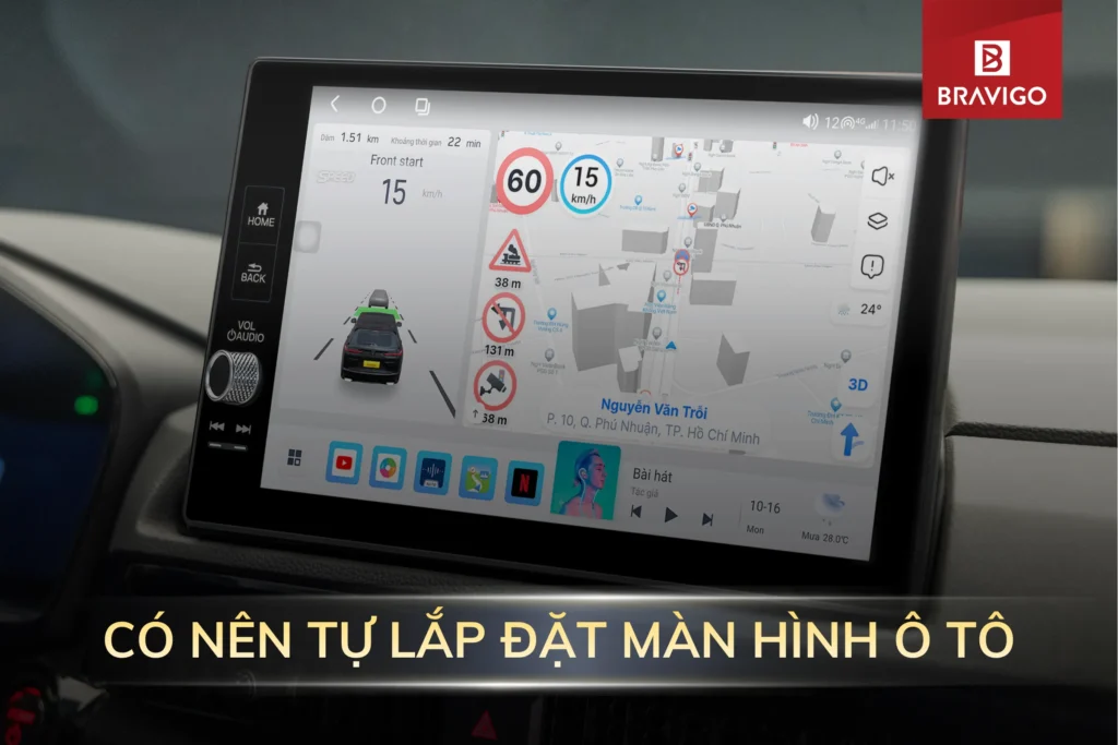 Có nên tự lắp đặt màn hình ô tô