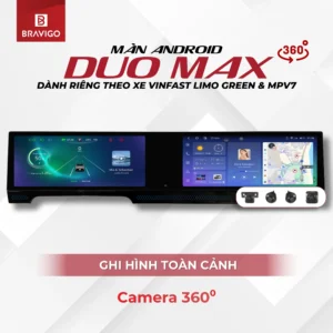 Màn hình Android Bravigo Duo Max Limo Green tích hợp Camera 360