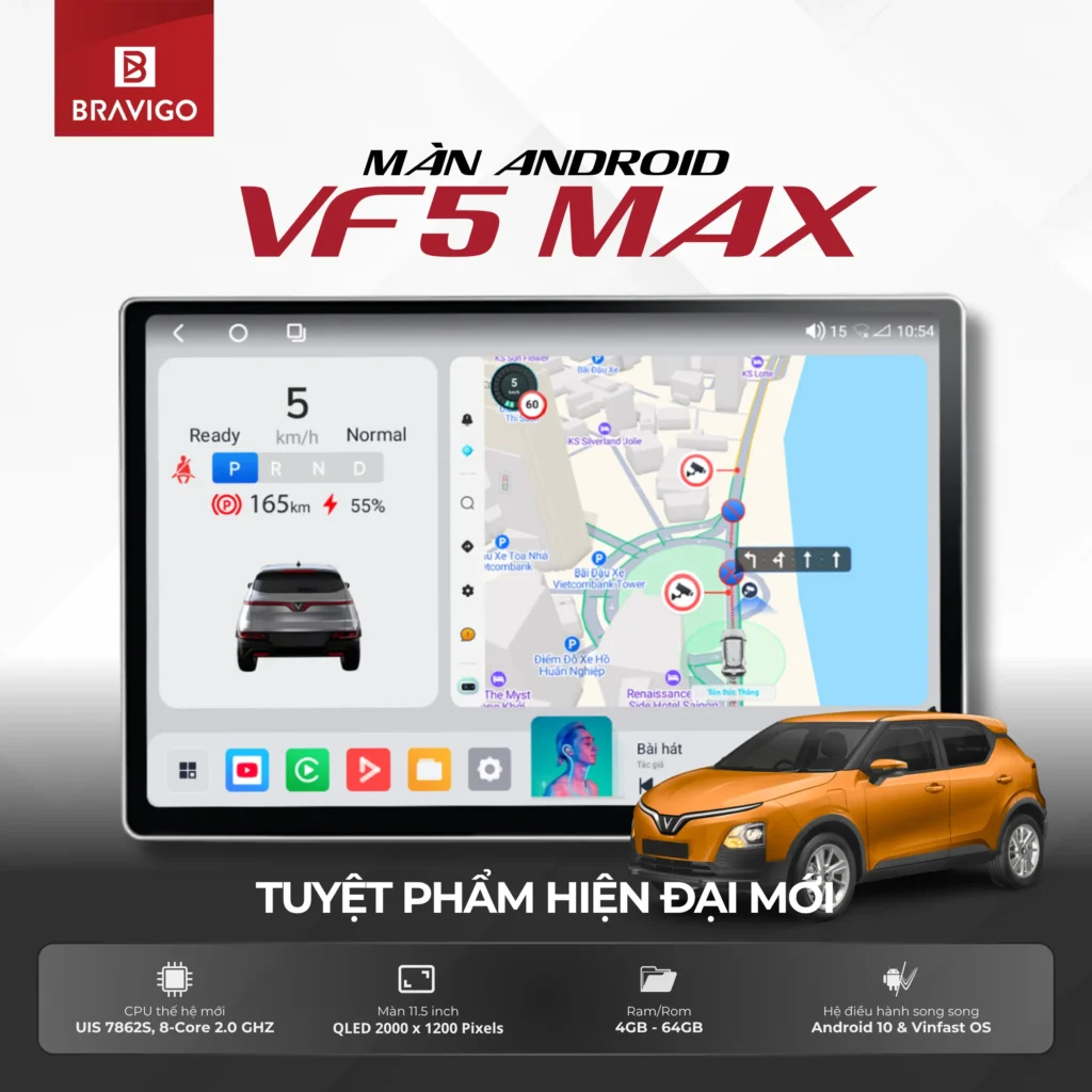 Tổng quan màn Android Bravigo VF5 Max