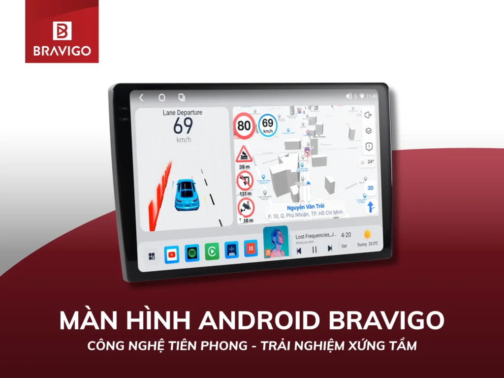 Thương hiệu màn hình Android ô tô Bravigo