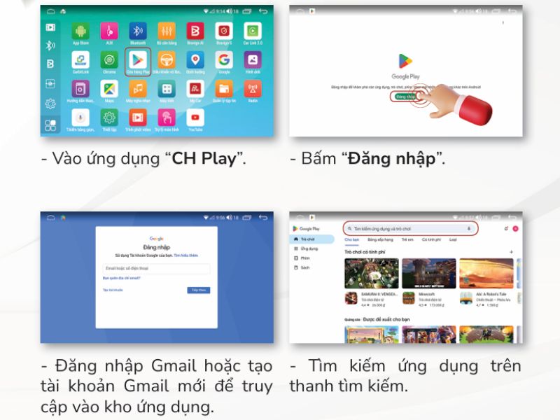 Cài đặt các ứng dụng khác trên màn hình Cài đặt các ứng dụng khác trên màn hình